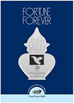 FORTUNE FOREVER Pure Silver 20 Grams Kalash Nariyal BIS Hallmarked Silver Coin Chandi Sikka Perfect for Gifting Investment Diwali Dhanteras (999 Purity)(20 Grams Silver)