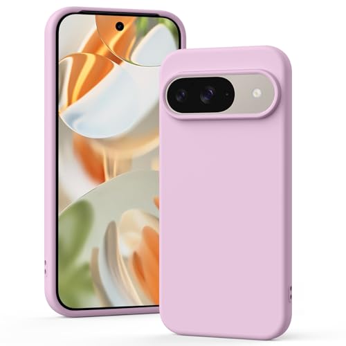 Image of Tobfit Back Cover Case Compatible with Google Pixel 9 /9 Pro, Case Cover Rugged Flexible Durable Anti-Slip Silicone Protection Shockproof Google Pixel 9 /9 Pro Back Cover (Purple)