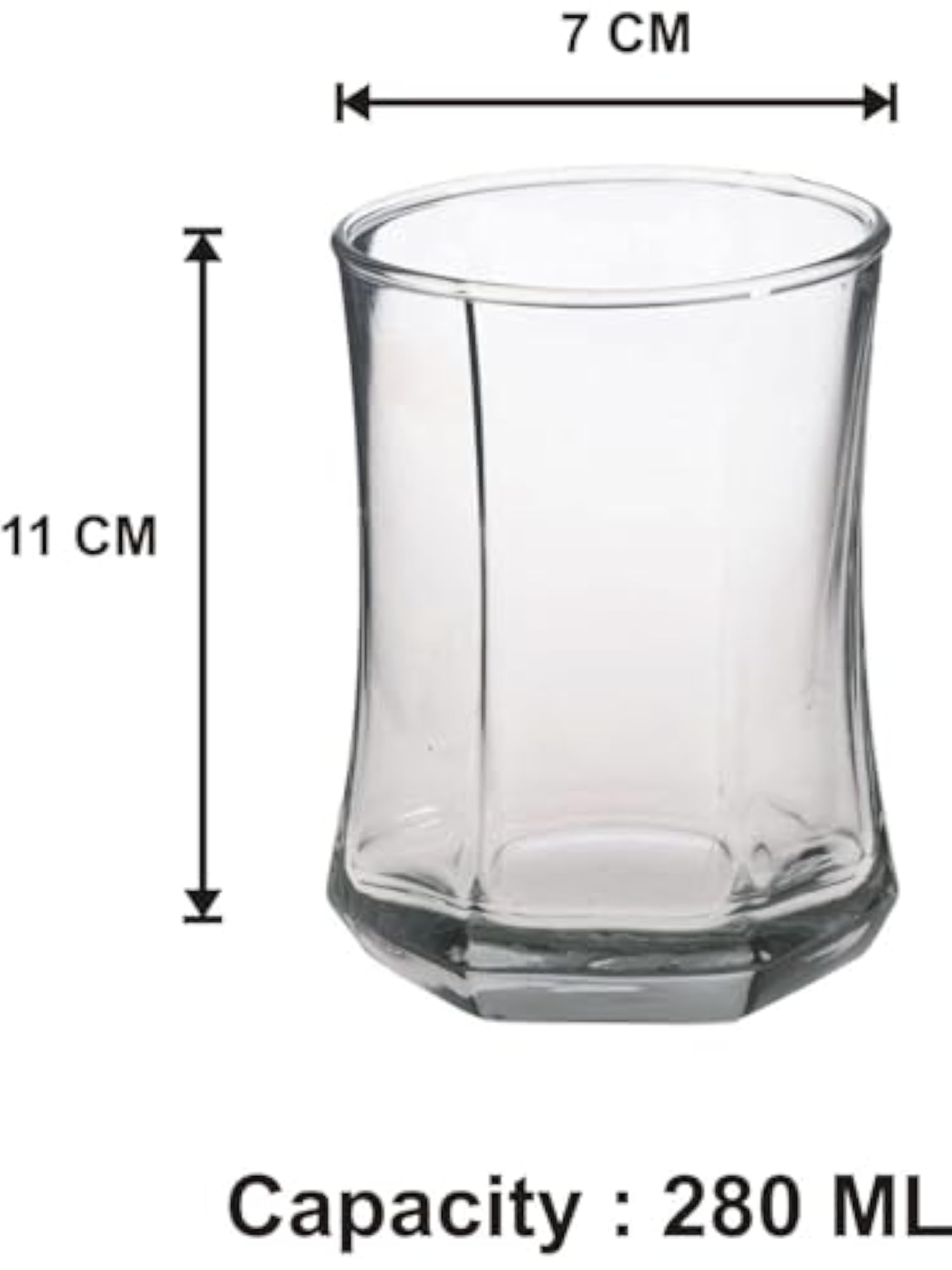 Multipurpose Drinking Glass -T1, Transparent