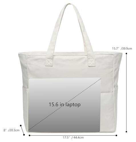 LEDAOU Large Beach Tote Bag Women Zipper Beach Tote Bag for Pool Gym Grocery Travel with Wet Pocket3