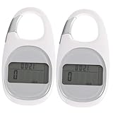 BESPORTBLE 2 Stuks Stappenteller Stap Calorieën Oefening Accessoires Professionele Wandelen Teller Pacer Elektronische Accessoires 3D Dagelijkse Stap Handig Wandelen Teller Wit Abs Reizen