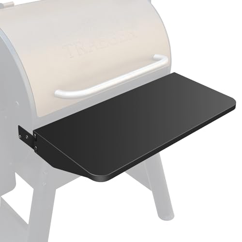 Folding Front Shelf for Traeger Pro 22 & Pro 575 Pellet Grills Fits Ironwood 650 BAC362 Replacement Grill Shelf 25 x 12 Heavy-Duty Steel Prep Table Fold-Down Space-Saving Grill Accessory