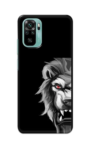 Image of Plastic Printfidaa Printed Hard Back Cover Case For Mi Redmi Note 10 | Mi Redmi Note 10S | Mi Redmi Note 11 Se Back Cover (Angry Lion) -112