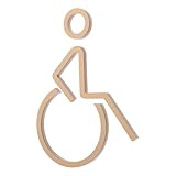 Autocollant pour personnes handicapées au design humanisé : facilite l’identification des toilettes pour les personnes handicapées, favorisant l’inclusion et le confort dans les espaces publics ; symbole de porte de toilettes ; autocollant pour fauteuil roulant