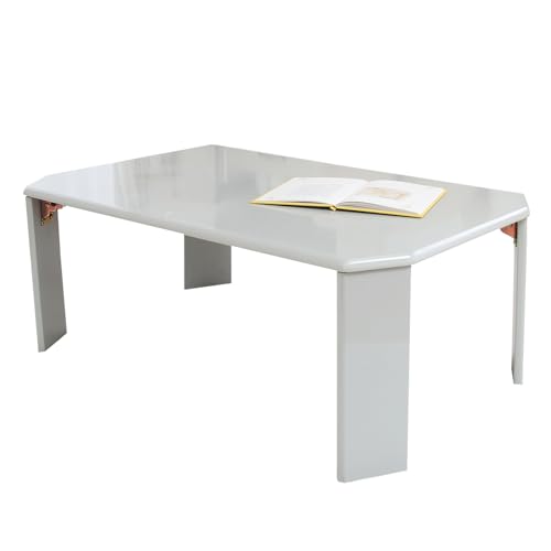不二貿易 ローテーブル 折りたたみテーブル 幅75×奥行50×高さ32cm ライトグレー UV塗装 お手入れ簡単 ルーチェ 38706（Amazon）