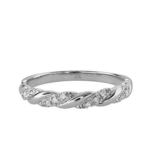 Brilliant Expressions 10K or 14K Yellow, Rose or White Gold Diamond-Accent Twist Promise Ring, Anniversary Ring or Wedding Band for Women; Promise Rings for Her, Gold Rings for Women2