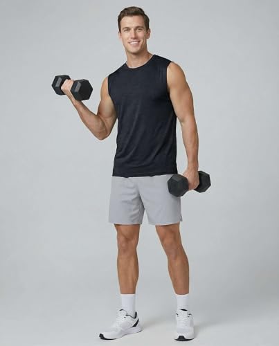 Image of Real Essentials 3 & 5 Pack: Men's Dry-Fit Active Athletic Tech Tank Top - Regular and Big & Tall Sizes (S-5XLT)