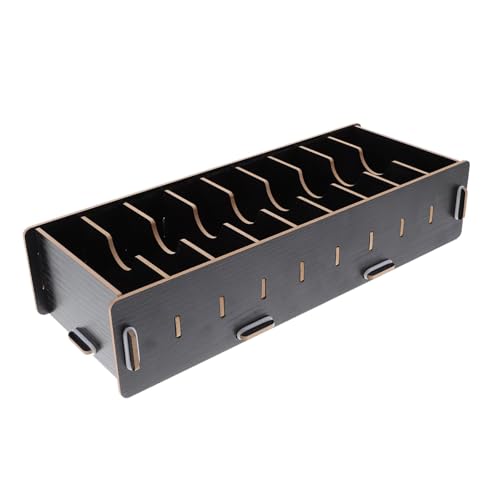Caja de madera organizadora de escritorio con compartimentos 1