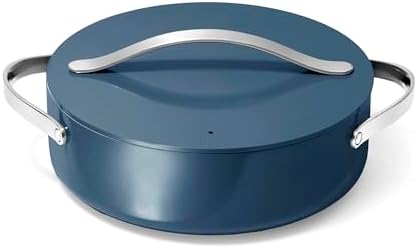 Caraway Rondeau - 6 Qt Non-Stick Pan with Lid - Free From Forever Chemicals - Perfect for Searing, Braising, & Roasting - Navy - Thumbnail 3
