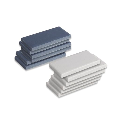 Image of Streak Plate for Mineral Testing, Geology Tools, Rock Mineral Identification Test Kit Unglazed Porcelain Tile Streak Plate Blue White (Pack of 12)