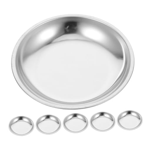 JECOMPRIS 6Pcs Stainless Steel Tea Bag Dish Drip Coaster Trays for Tea Bags Strainers Space Saving Elegant Design for Kitchen Modern Tea Accessories