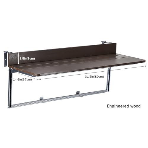 Table de jardin en bois pliable 80x37cm table de balcon résistante aux intempéries