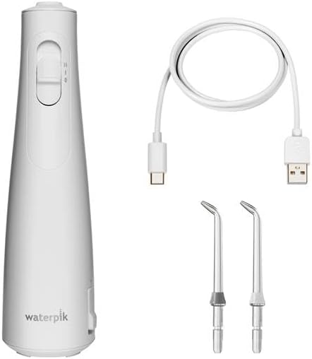 Waterpik WF-21 hovedenhed, USB-C opladningskabel og to dysedyser