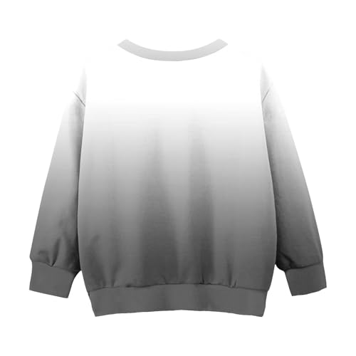 Cute Hoodies for Girls Trendy Gradient Crewneck Fleece Sweatshirts Oversized Long Sleeve Pullover Tops 2-12 Years3