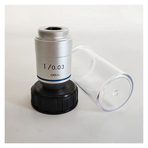 Microscope 1X 2X Low Magnification Infinity Objective with RMS Thread 20.2 Mm, 195 Achromatic Objective Lens for Biological Microscope(1X-Infinity)