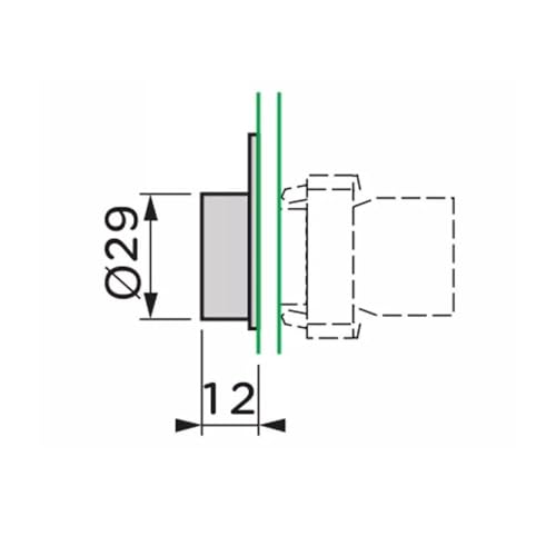 Commande de précision ZB2BA5C à tête plate jaune pour systèmes série ZB2