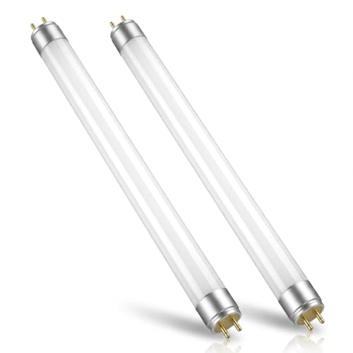 Image of 2 Pack T5 8W Fluorescent Tube Light 288mm, 4000K Cool White CFL Bulbs G5 2 Pin Base High Efficiency Lamps for Strip Lights Energy Saving Consumption Tubes Light for Kitchen Bathroom Cabinet Garage