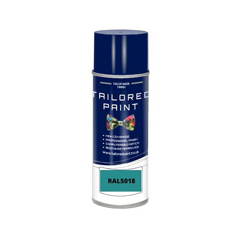 RAL5018 Turquoise Blue MATT Aerosol Paint Can Direct MATT Paint RAL Colour Code For Wood, Metal, Plastic, PVC, UPVC, Fascia Boards - Indoor & Outdoor