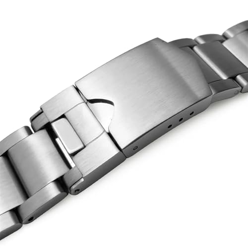 Bracelet montre 22mm acier 316L remplace sangle usée argent - 5