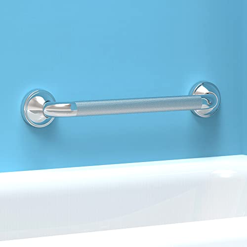 Aquachase 1-1/4 X 16In Bath Safety Knurled Grab Bar, Ada Compliant, Heavy Duty 500Lbs Support, Bathroom Mobility Aid For Seniors And Disabled, Rustproof Stainless Steel Polished Nickel #TOP16