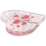 DOITOOL Hochzeitsgeschenk Herz-dekoration aus Acryl Langlebiges Jubiläum Ornament für Romantische Tischdeko zum Hochzeitstag Geschenk für Ehefrau und Ehemann
