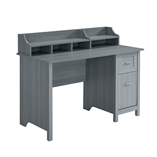 Techni Mobili Classic Office Storage Writing Desk, Grey