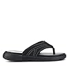 Pavers Leather Cushioned Toe Post Sandals - Black Size 12 #1