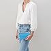 HOBO Lauren Clutch for Women - Soft Leather Construction - Two Top Frame Compartments - Kiss Lock Closure Tranquil Blue One Size One Size