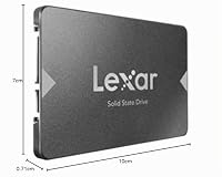 Lexar NS100 2,5" SATA III (6Gb/s) Interne SSD 512GB, Solid-State-Laufwerk, SSD Festplatte Interne bis zu 550 MB/s Lesen, SATA SSD für Laptop, Desktop-Computer/PC – Ansicht 8