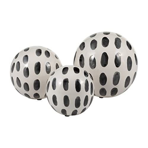 Set of 3 Ceramic Orbs - 4", 5", 6" Set