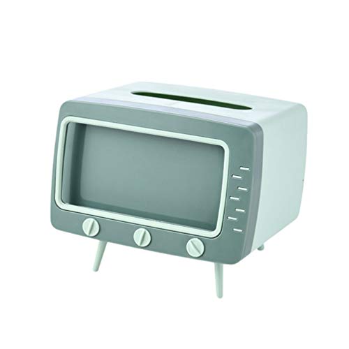 HZQIFEI Boîte à Mouchoirs, Distributeur à Mouchoirs en Forme de Télévision Distributeur de Serviettes en Papier pour Maison, Salle de Bain (Vert) Cover