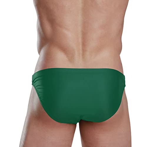 Mens Sexy Swim Briefs Army Green Swimwear Bikini Swimsuit Xl #TOP2
