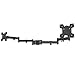 WALI Universal Dual Fully Adjustable 3 Tier Arm for WALI Monitor Mounting System (002ARMXL), Black
