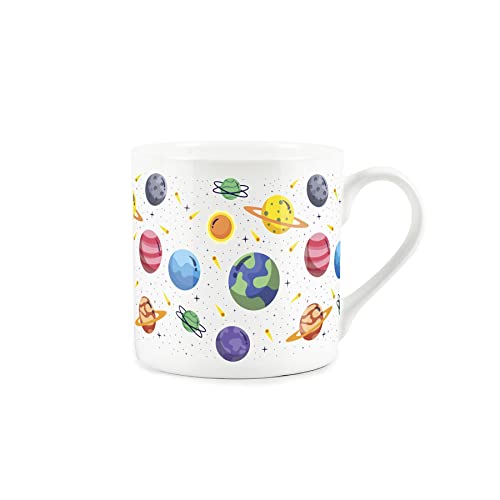 Purely Home Space Planets Mug - Colourful Bone China Tea/Coffee Science & Astrology Present Gift, White - Image 2