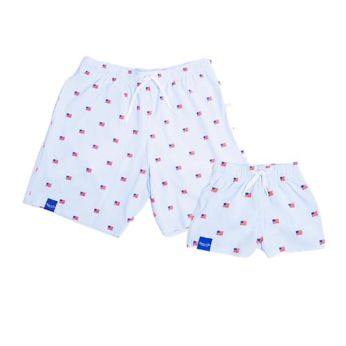 Father Son USA Matching Swimsuits