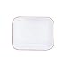 Enamelware Open Roaster, 13 x 10 inches, Vintage White/Red