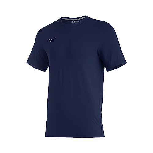 Mizuno Comp Diamond   Crew de Manga Corta, Color Azul Marino, tamaño Grande