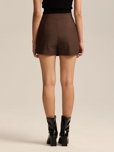 Women's Mini Skirt with Shorts Underneath,Asymmetrical and Split Hem Skort3