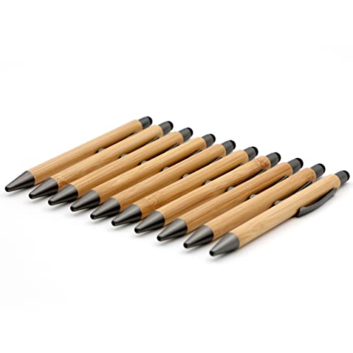 StillRich® Touchpoint Bambus Kugelschreiber 50 Stück, Kugelschreiber hochwertig, als Geschenk oder Glücksbringer für Frauen, Männer oder auch zum Abschied oder für Absolventen Cover
