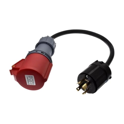 Adaptador L14-30P a CEE de 32A para conectar tomas de 2P+E con cable 4x6mm 4