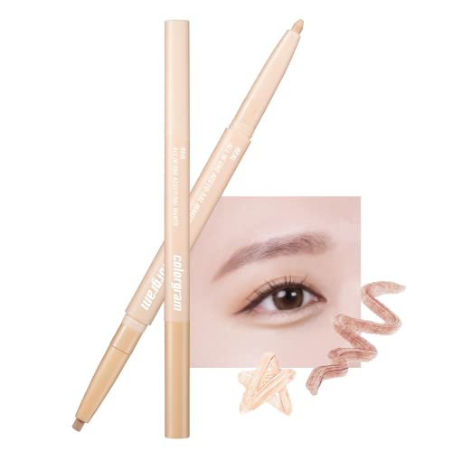 COLORGRAM Under Eye Highlighter Stick – 03 Real Tone | Shimmer, Cream type Brightening Under Eye Glitter liner & Pencil Crayon for Eye Bags, Crease-proof, Smudgeproof, Long-Lasting Daily Makeup 0.2g
