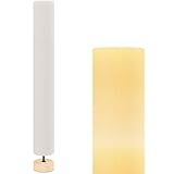 HOMCOM Lampadaire lampe sur pied de salon abat-jour en lin contemporain avec interrupteur ...