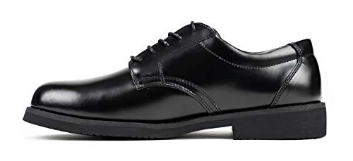 RYNO GEAR Men's Leather and Hi-Gloss Style Uniform Oxford Dress Shoes3