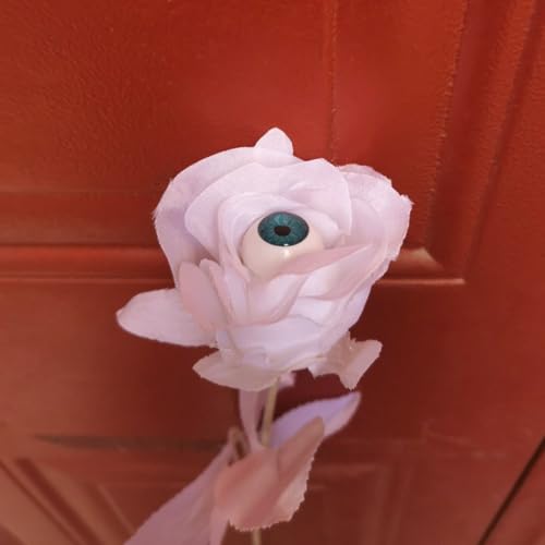 Anevous Pack of 12 Artificial Halloween Rose Flowers with Eyeballs, Artificial Rose Flowers - Image 4