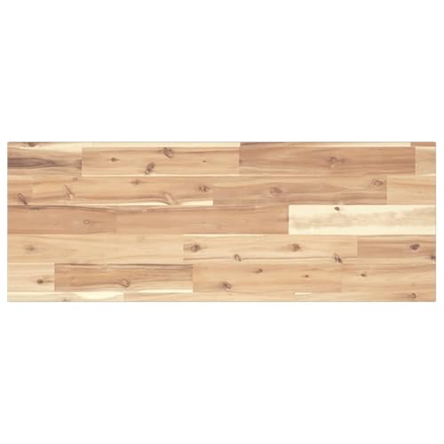 vidaXL Tischplatte, Regalbrett Rechteckig Massivholz, Regalboden Holzplatte für Wandregal Holzregal Schweberegal, Wandboard, 100x30x2cm Akazienholz