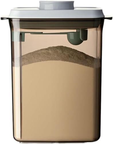 Conutoo 新生児密封粉ミルクジャー食品グレード赤ちゃんライスパウダーミルクパウダーディスペンサーボックス赤ちゃん耐湿 粉ミルクボックス (2300ml,ブラウン)