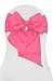 LA Linen Pack of 10 Polyester Poplin Chair Bows 8 by 108-Inch, Hot Pink