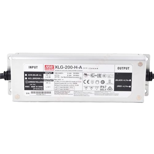 Alimentation haut de gamme XLG-200-HA IP67 Driver LED à puissance constante 27-56V