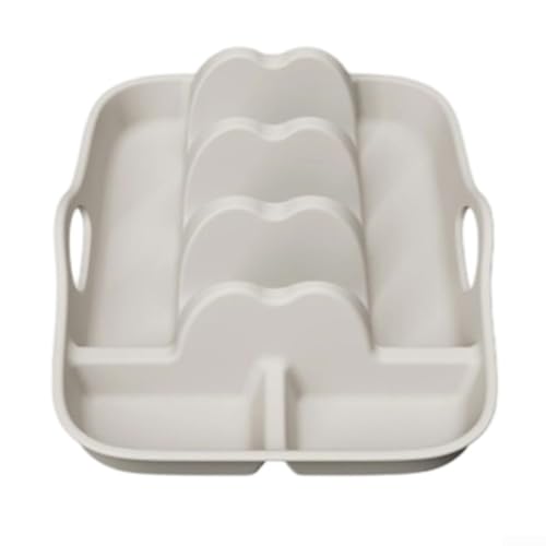 Supporto per taco in silicone con contenitore per salsa, design antiscivolo per burritos wraps, hot dog, adatto al microonde, blu, 25 x 20 x 8 cm (vassoio per taco, cachi)