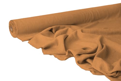 Sandy Brown Linen Fabric by The Yard – Soft, Natural
